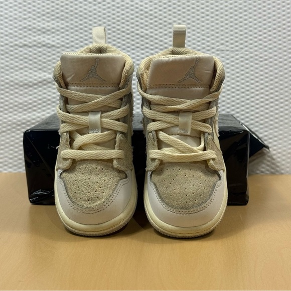 Jordan 1 Mid SE Craft Toddler Shoes 7C | Beige White DQ3725-100 - Picture 2 of 6